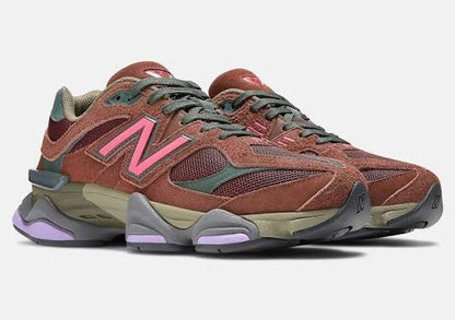 New Balance 9060 "Rich Oak/Burgundy & Hi-Pink"